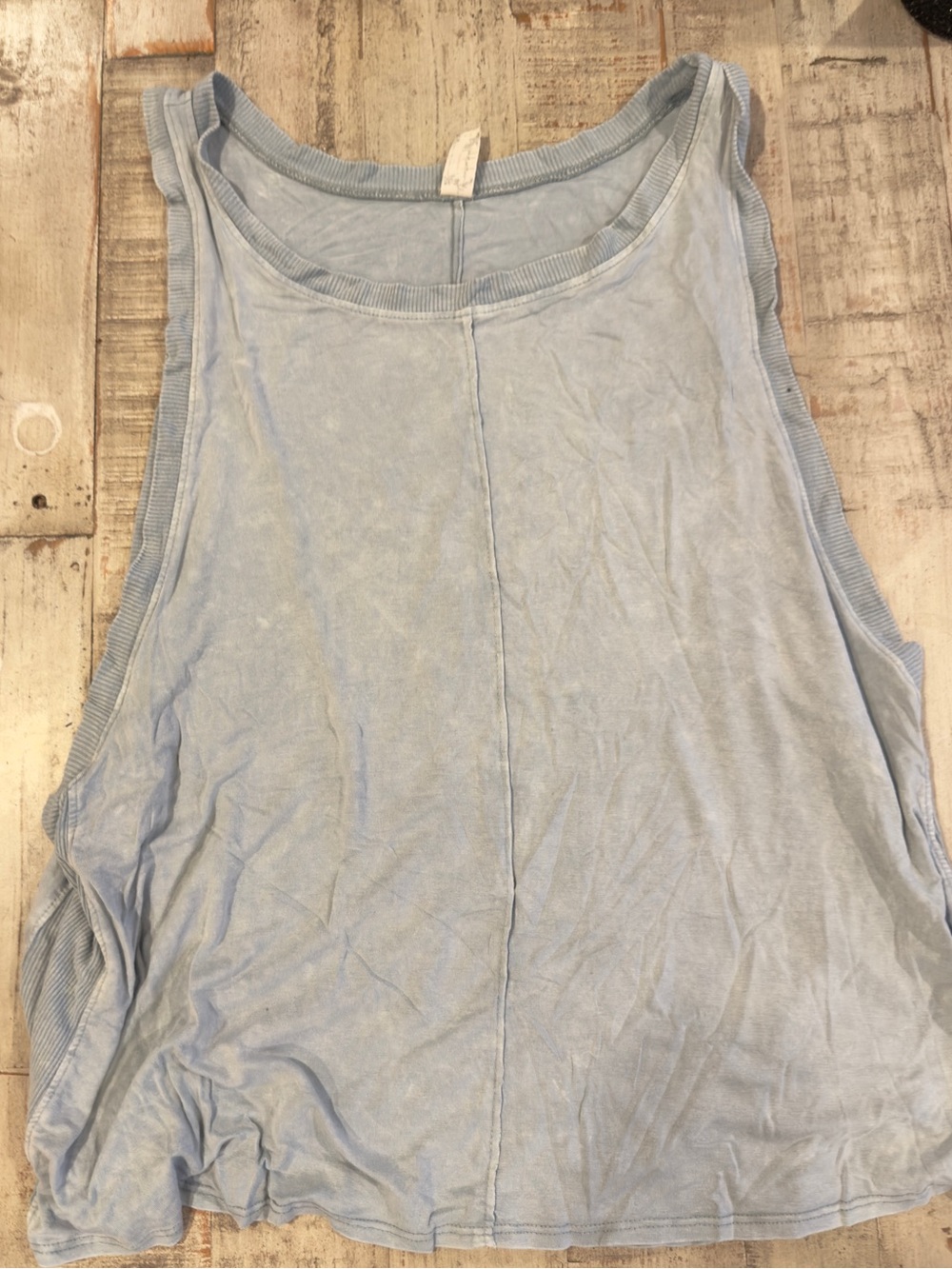Free People Blue Scoop Neck Tank
